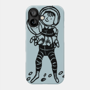 Vintage 60s Mid Century Space Boy & Dog Illustration Phone Case