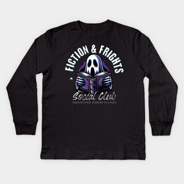 Spooky Book Social Club Kids Long Sleeve T-Shirt by HolidayBug
