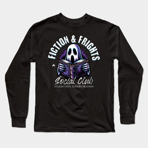 Spooky Book Social Club Long Sleeve T-Shirt by HolidayBug