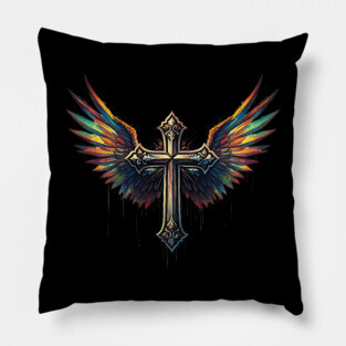 Cross and Wings Pillow