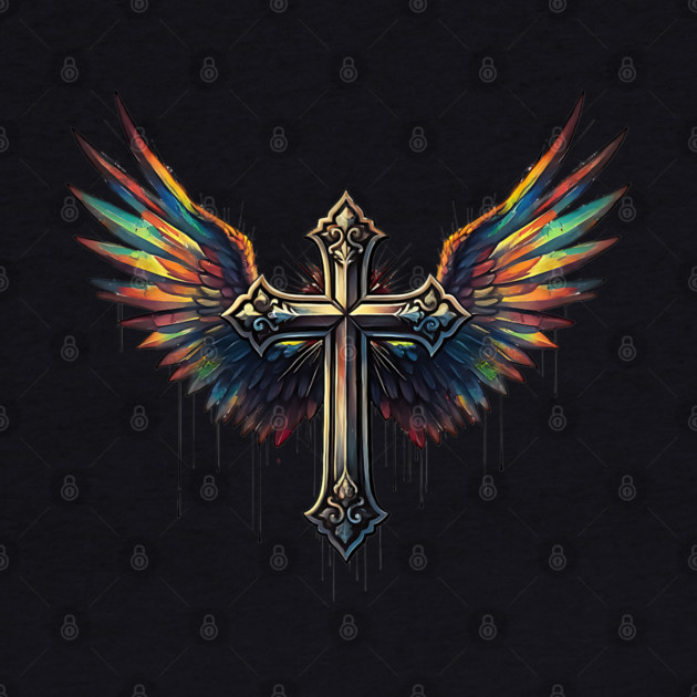 Cross and Wings by UrbanLifeApparel