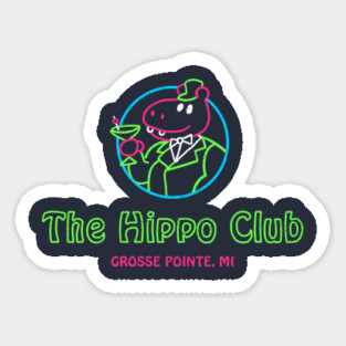 Grosse Pointe Blank Hippo Club T-Shirt Sticker