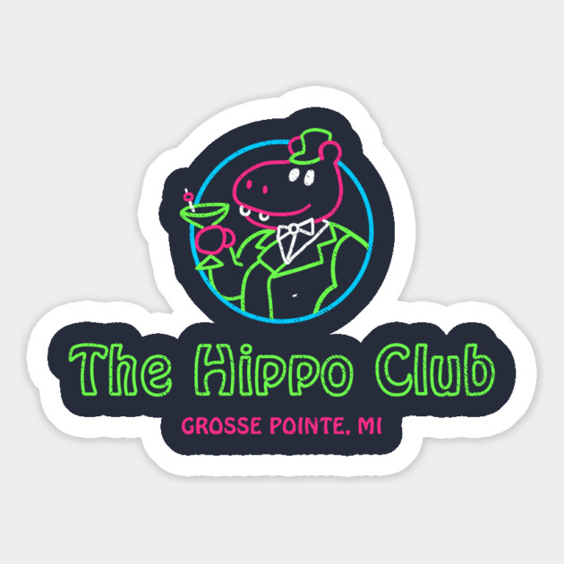 Grosse Pointe Blank Hippo Club T-Shirt Magnet by dumbshirts