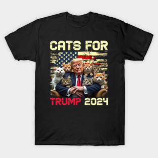 Cats For Trump 2024 Election T-Shirt