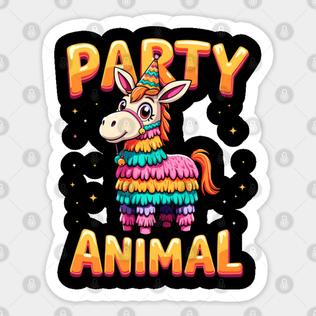 Party Animal Piñata Birthday Celebration Fun Sticker by Anticorporati