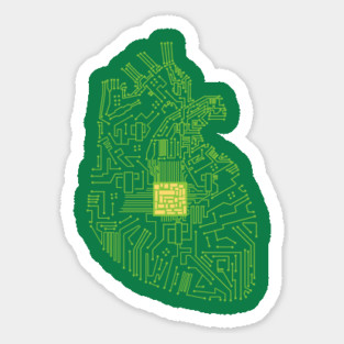 Circuit Heart Sticker