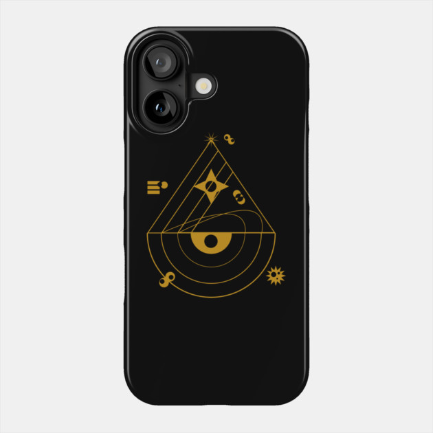 Cosmic Gaze - Geometric Minimalism Phone Case by TuncGK