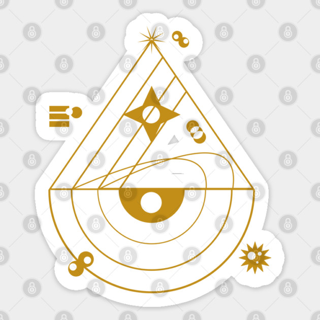 Cosmic Gaze - Geometric Minimalism Sticker by TuncGK