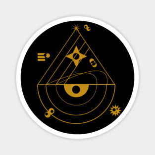 Cosmic Gaze - Geometric Minimalism Magnet