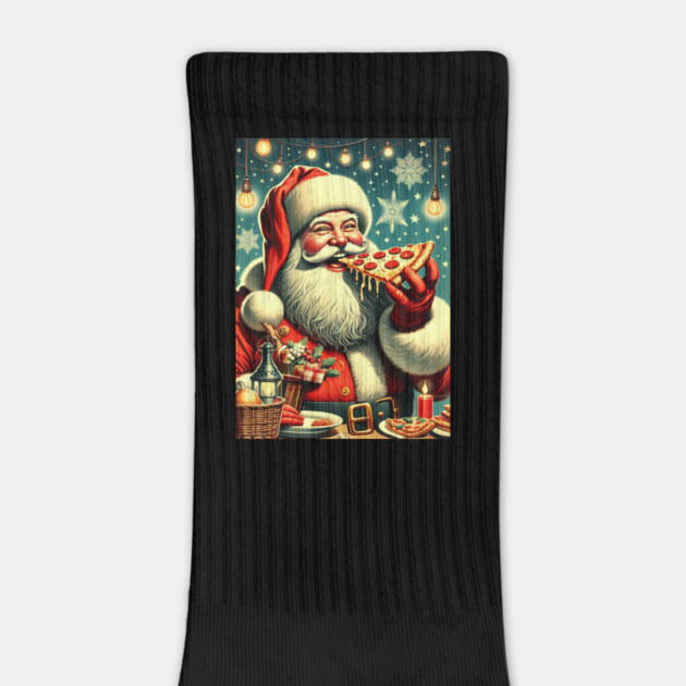 Vintage Pizza Santa Claus by HolidayBug