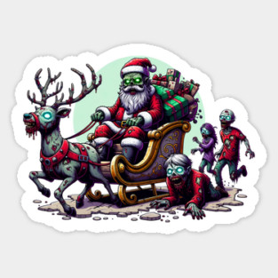Zombie Santa Christmas Sticker