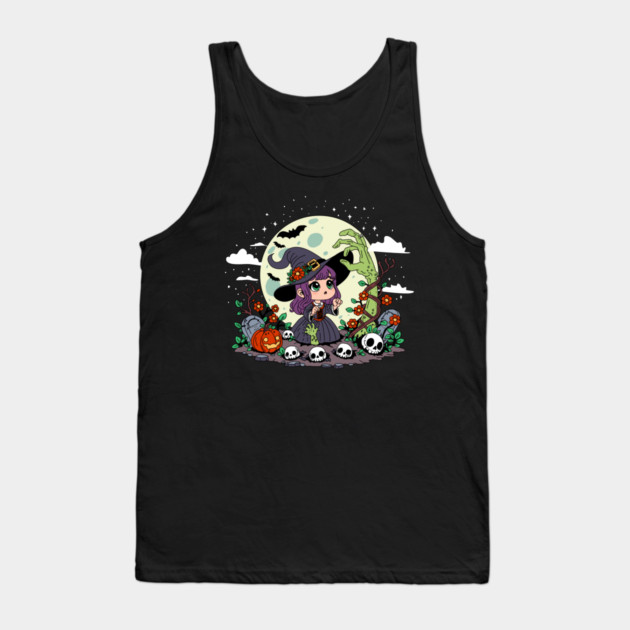 Cute Garden Witch Tank Top by H. R. Sinclair