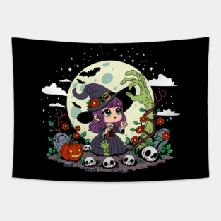 Cute Garden Witch Tapestry