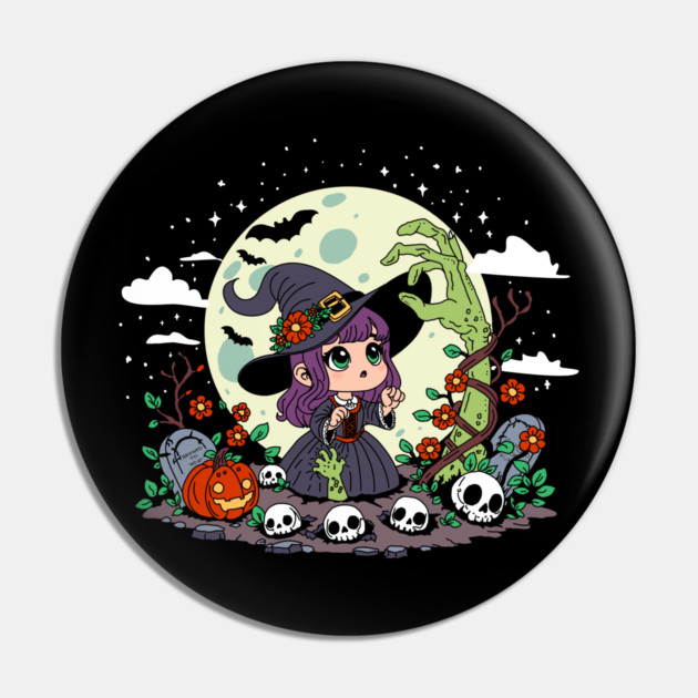 Cute Garden Witch Pin by H. R. Sinclair