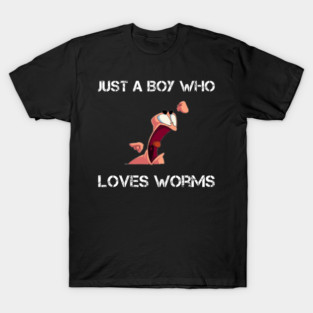 just a boy who loves worms funny worm farming T-Shirt