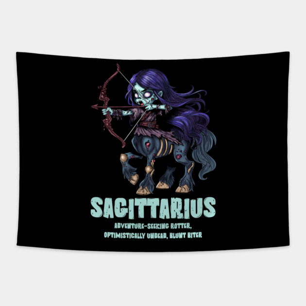 Sagittarius Zombie Tapestry by H. R. Sinclair