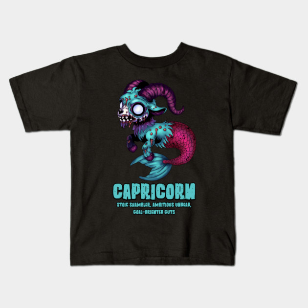 Capricorn Zombie Kids T-Shirt by H. R. Sinclair