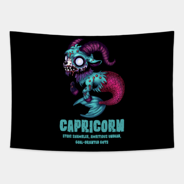 Capricorn Zombie Tapestry by H. R. Sinclair