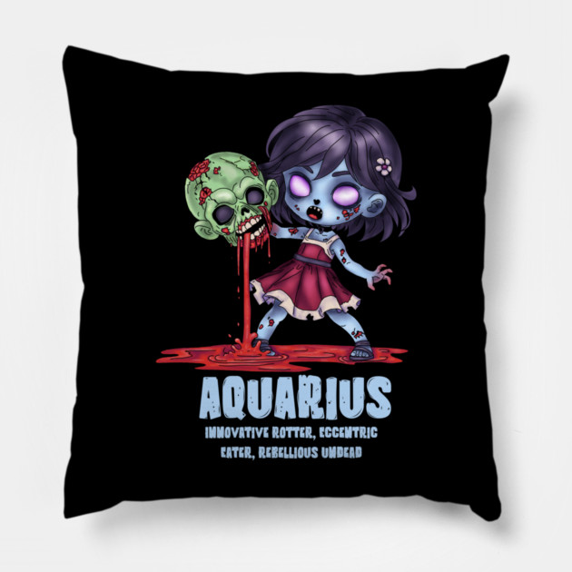 Aquarius Zombie Pillow by H. R. Sinclair