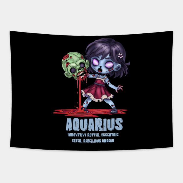 Aquarius Zombie Tapestry by H. R. Sinclair