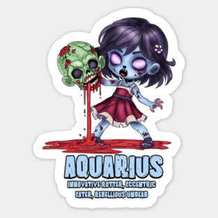 Aquarius Zombie Sticker