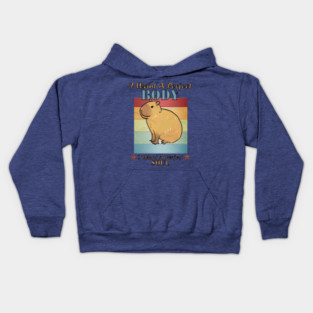 I Want A Perfect Body Capybara Kids Hoodie