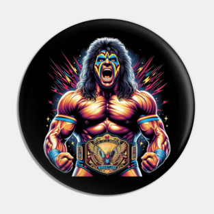Ultimate Warrior T-Shirt –  Wrestling Legend Apparel Pin