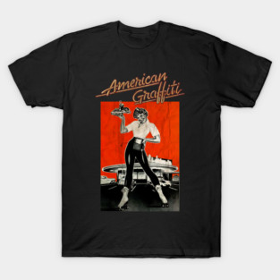 American Graffiti 1973 waiters on roller skates T-Shirt