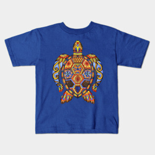 Colorful Sea Turtle Art Kids T-Shirt