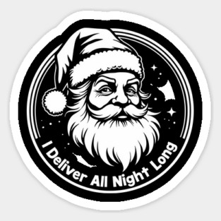 I Deliver All Night Long Naughty Santa Christmas Humor Magnet