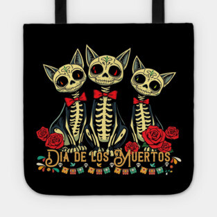 Dia De Los Muertos Cat Tote