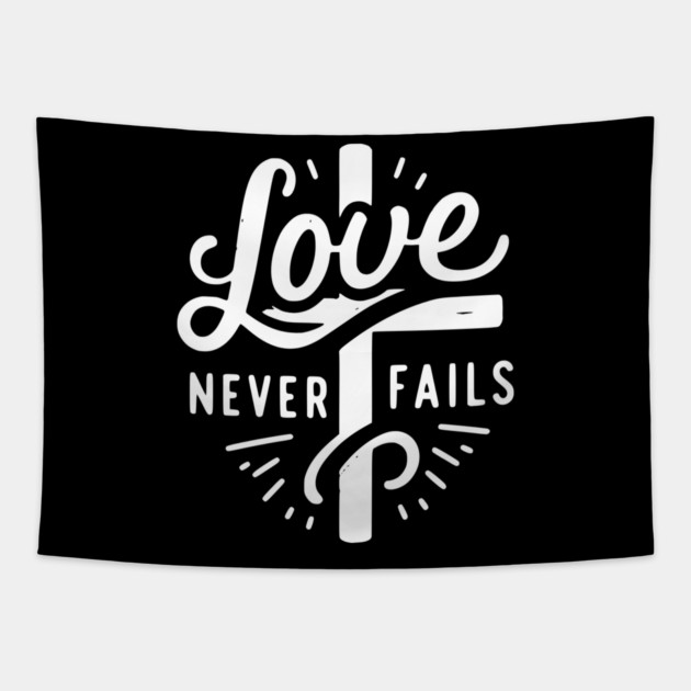 Love Never Fails Tapestry by Frank Ring