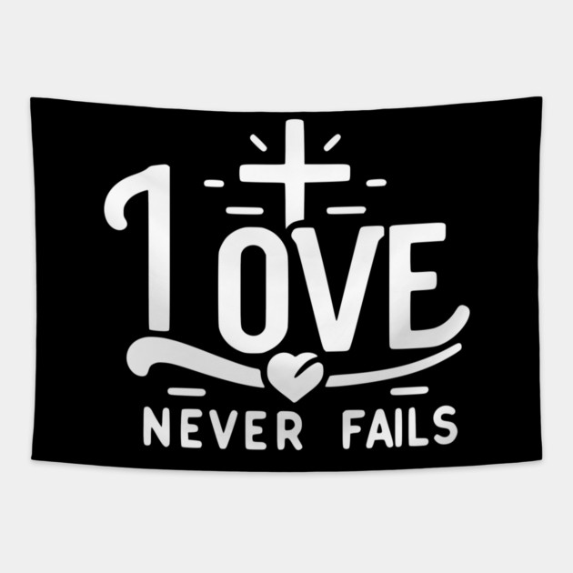 Love Never Fails Tapestry by Frank Ring