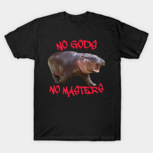 Moo Deng No Gods No Masters T-Shirt