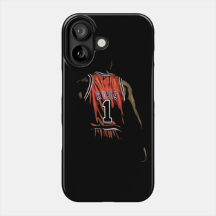 Derrick Rose #1 back side cartoon basketball Phone Case