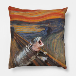 Moo Deng Scream Pillow
