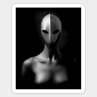 Haunted Halloween Spectral Woman Sticker