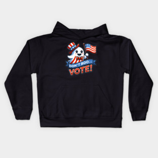 Don't Boo, Vote! Political GOTV Ghost for Halloween Kids Hoodie