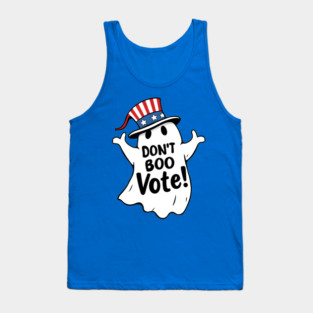 Don't Boo, Vote! Political GOTV Ghost for Halloween Tank Top
