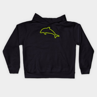 Lime Dolphin Kids Hoodie