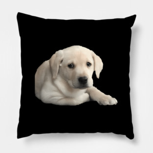 Adorable Yellow Lab Puppy Pillow