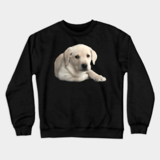 Adorable Yellow Lab Puppy Crewneck Sweatshirt