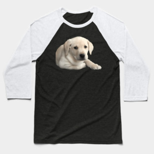 Adorable Yellow Lab Puppy Baseball T-Shirt