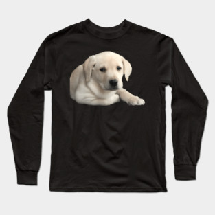 Adorable Yellow Lab Puppy Long Sleeve T-Shirt