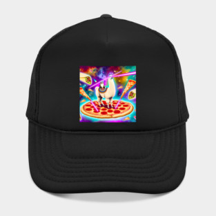 Funny Cat, Llama  with Pizza, Tacos, Lasers Vibrant Hat