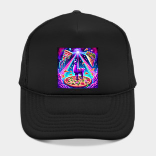 Funny Llama with Pizza and Tacos Vibrant Hat