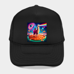 Funny Llama with Cat, Pizza and Tacos Vibrant Hat