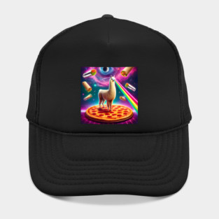 Funny Llama with Pizza and Tacos Vibrant Hat
