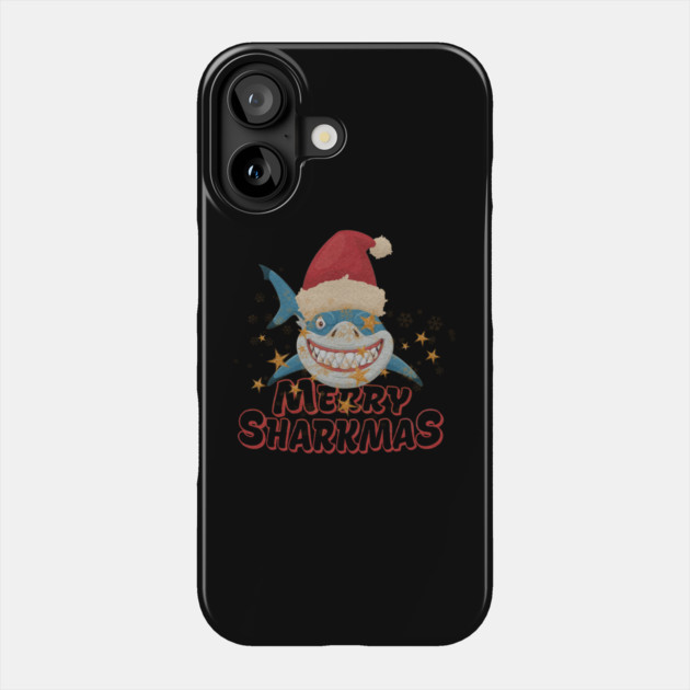 Merry Sharkmas Phone Case by Db Printed