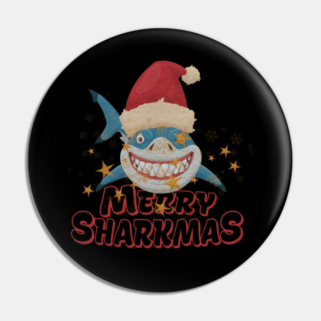 Merry Sharkmas Pin by Db Printed